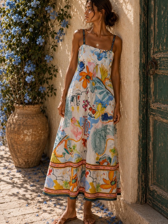 Caroline Constas Dresses & Skirts - Caroline Constas Lucky Pace Linen Maxi Sundress NWT